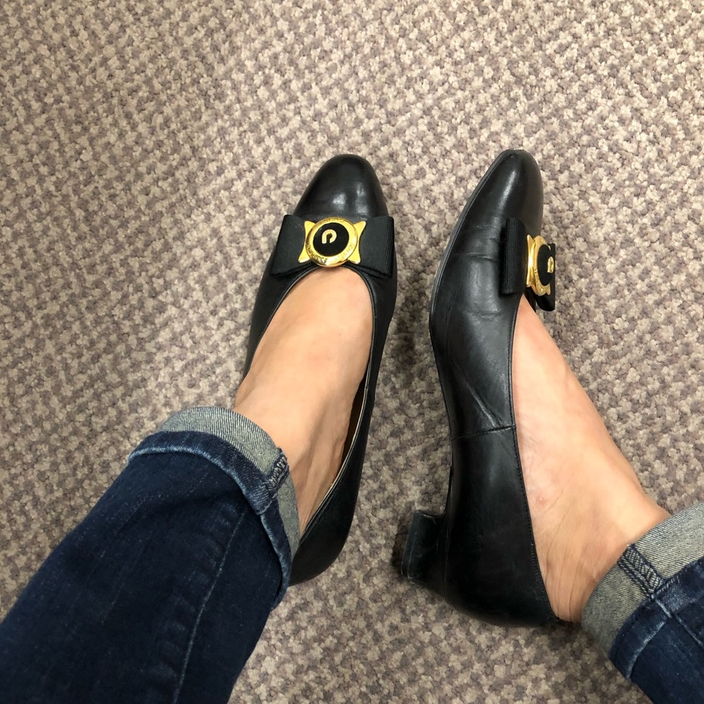 Chunky heel black pumps - vintage
